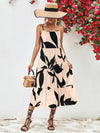 Printed Spaghetti Strap Tiered Midi Dress - Country Club Prep