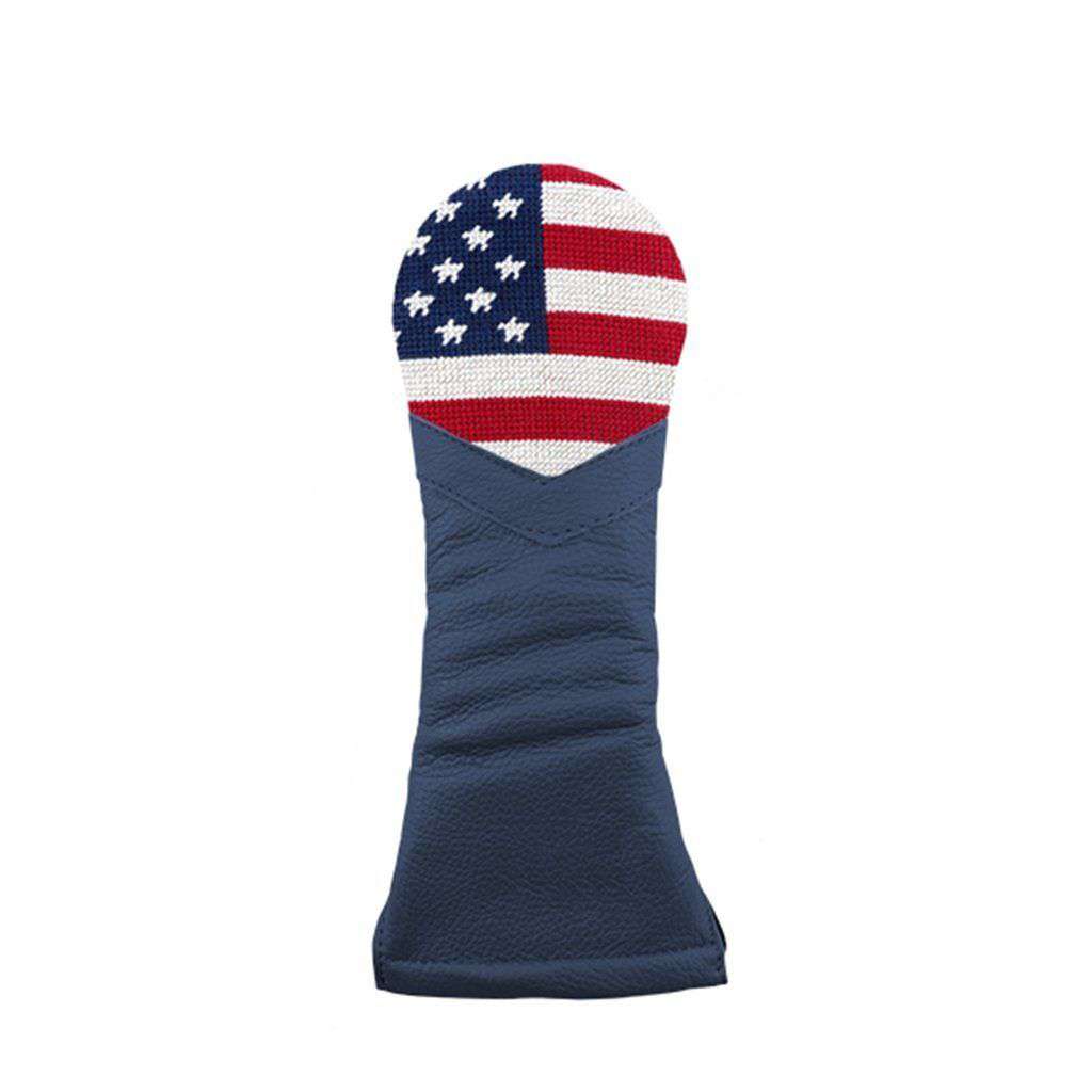 Big American Flag Needlepoint Hybrid Headcover by Smathers & Branson - Country Club Prep