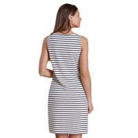 Dalmore Dress in White and Navy by Barbour - Country Club Prep
