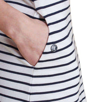 Dalmore Dress in White and Navy by Barbour - Country Club Prep