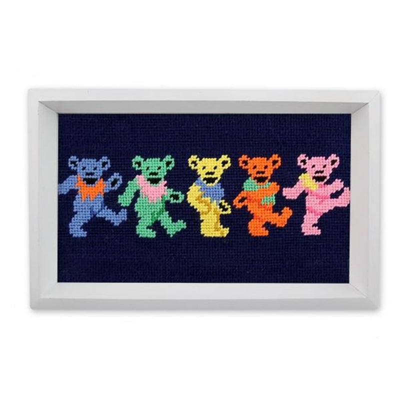 Dancing Bears Needlepoint Valet Tray by Smathers & Branson - Country Club Prep