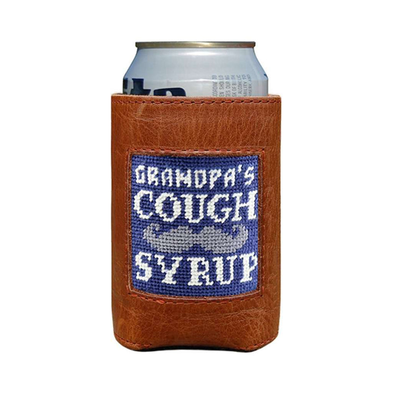 Grandpa's Cough Syrup Needlepoint Can Cooler by Smathers & Branson - Country Club Prep