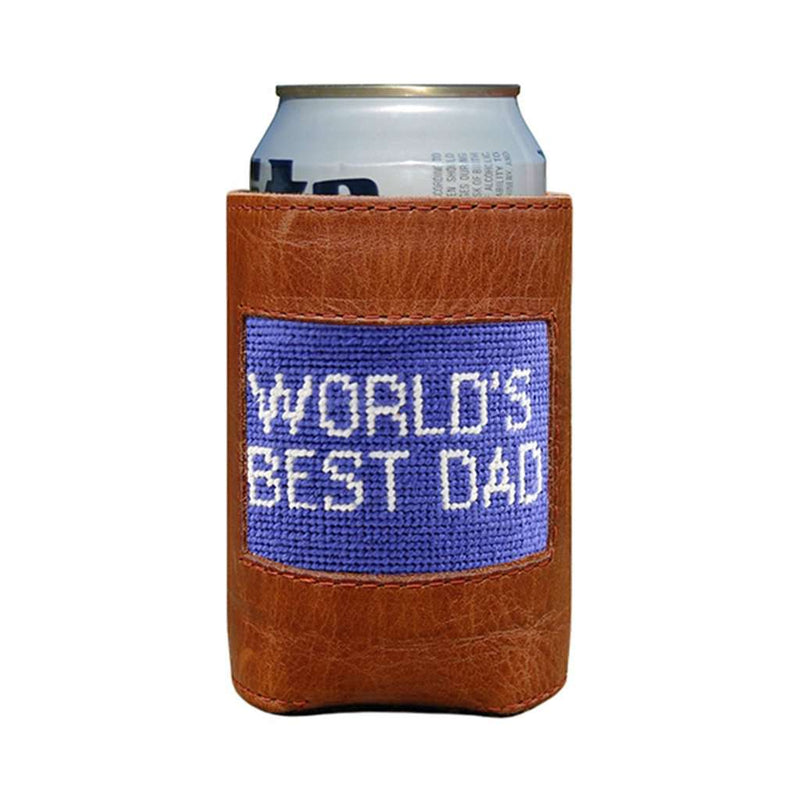 World's Best Dad Needlepoint Can Cooler by Smathers & Branson - Country Club Prep