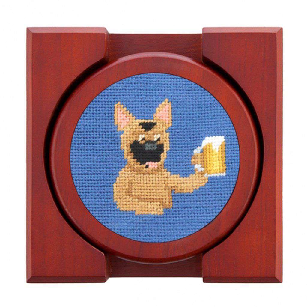Booze Hounds Needlepoint Coaster Set by Smathers & Branson - Country Club Prep