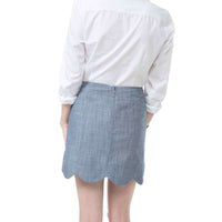 Dessie Skirt in Navy Chambray by Southern Proper - Country Club Prep