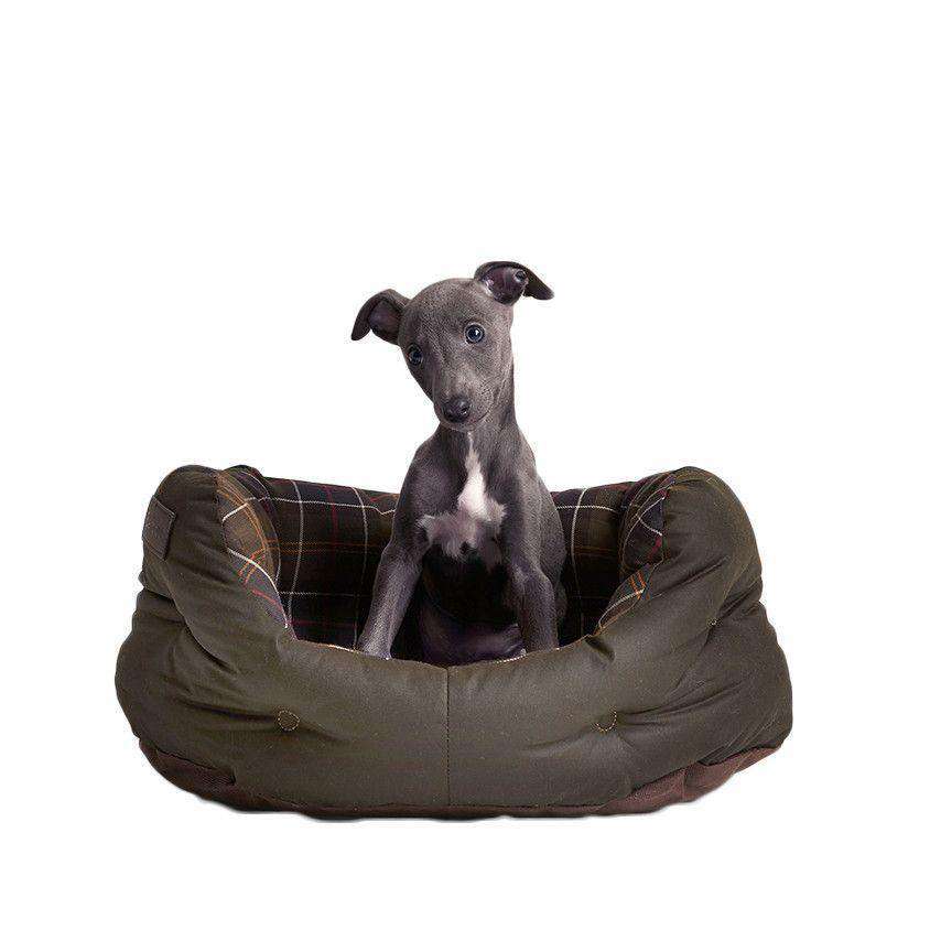 18" Wax Cotton Dog Bed by Barbour - Country Club Prep