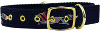 Longshanks the Fleet Fox Dog Collar in Navy by Country Club Prep - Country Club Prep