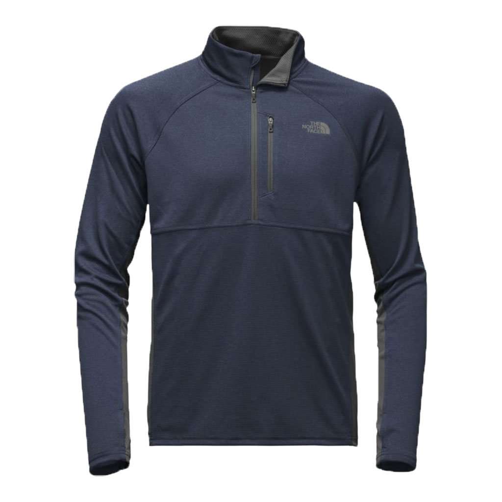 Men's Ambition 1/4 Zip in Urban Navy Heather & Asphalt Grey by The North Face - Country Club Prep