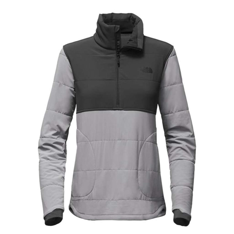 Women's Mountain Sweatshirt Half Zip in Mid Grey & Asphalt Grey by The North Face - Country Club Prep