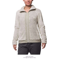 Women's Furry Fleece Full Zip Jacket in Rainy Day Ivory by The North Face - Country Club Prep
