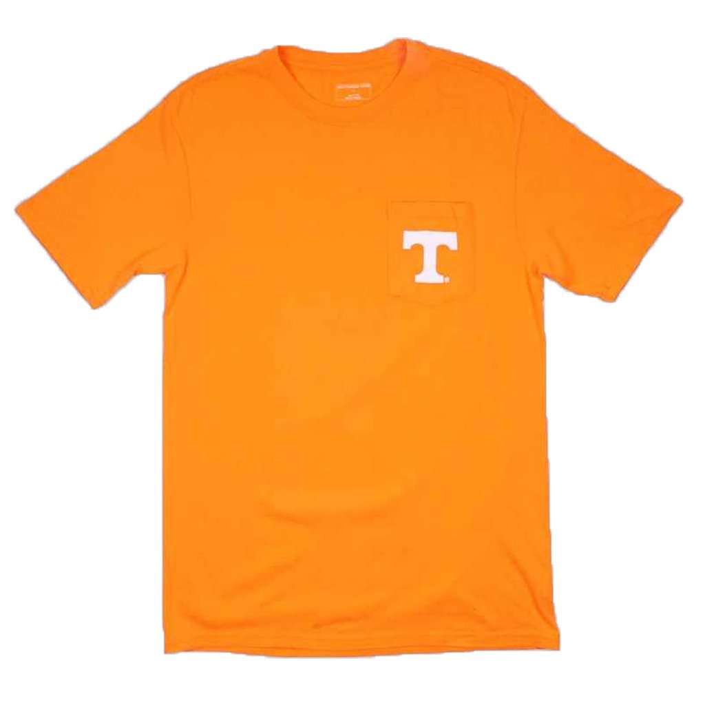 University of Tennessee Mascot Skipjack Tee Shirt in Rocky Top Orange by Southern Tide - Country Club Prep