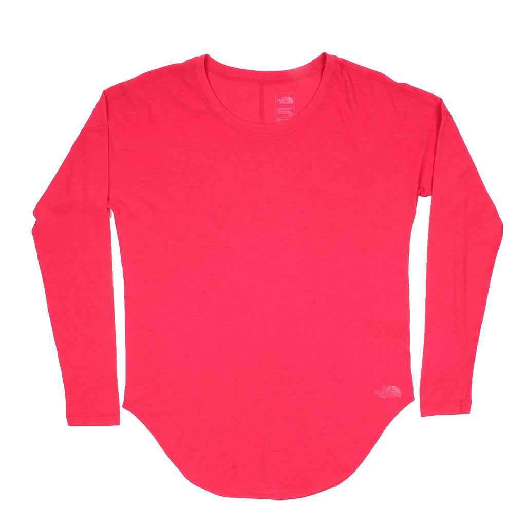 Women's Workout Long Sleeve Tee in Atomic Pink by The North Face - Country Club Prep