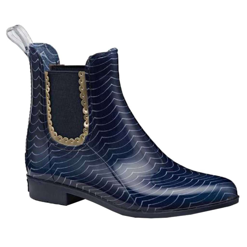 Sallie Print Rain Boot in Midnight & White by Jack Rogers - Country Club Prep