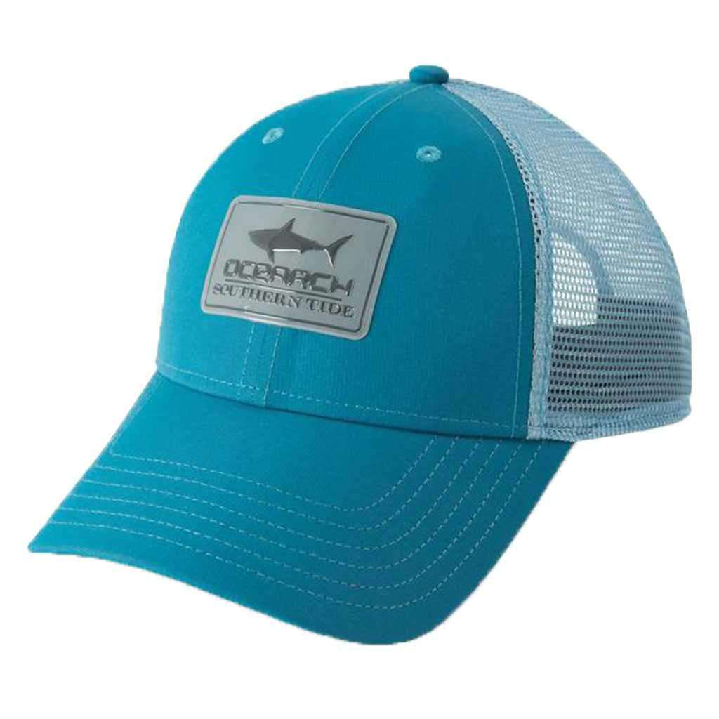 OCEARCH Washed Performance Trucker Hat in Dark Teal by Southern Tide - Country Club Prep