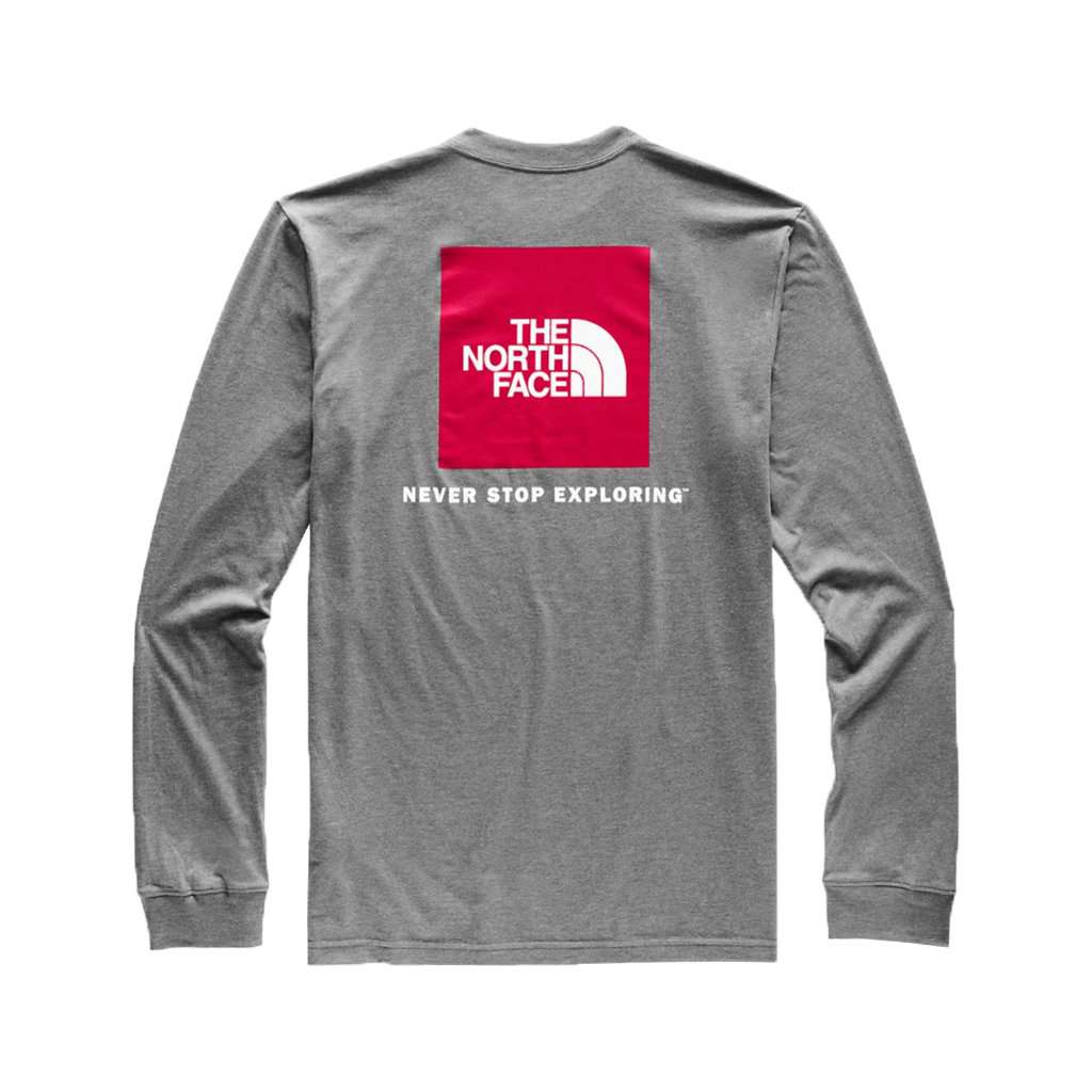 Men's Long Sleeve Red Box Tee by The North Face - Country Club Prep