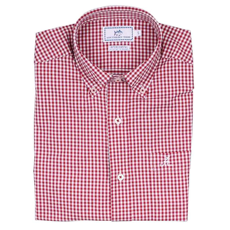 Men's University of Alabama Intercoastal Performance Shirt in Crimson by Southern Tide - Country Club Prep