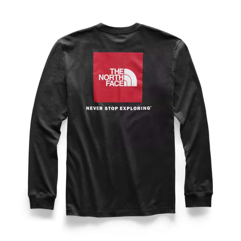 Men's Long Sleeve Red Box Tee by The North Face - Country Club Prep