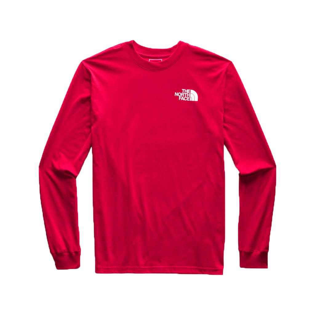 Men's Long Sleeve Red Box Tee by The North Face - Country Club Prep