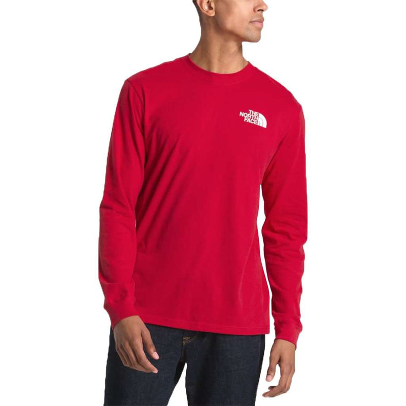 Men's Long Sleeve Red Box Tee by The North Face - Country Club Prep