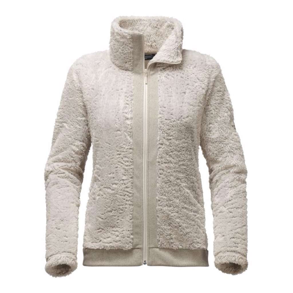 Women's Furry Fleece Full Zip Jacket in Rainy Day Ivory by The North Face - Country Club Prep