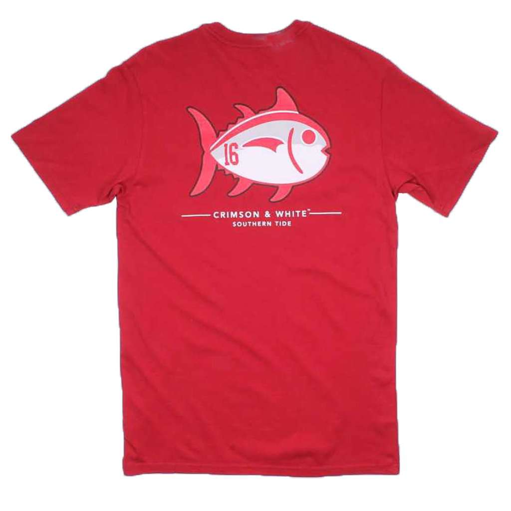 University of Alabama Mascot Skipjack Tee Shirt in Crimson by Southern Tide - Country Club Prep