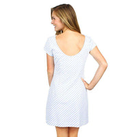 Addie Dress in Admiral Stripe Chatham Blue by Mahi Gold - Country Club Prep