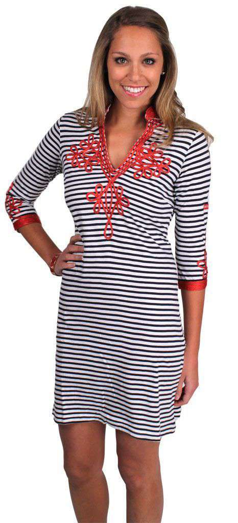 Admiral Tunic Dress in Navy by Gretchen Scott Designs - Country Club Prep
