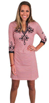Admiral Tunic Dress in Red by Gretchen Scott Designs - Country Club Prep