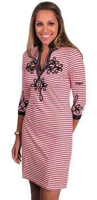 Admiral Tunic Dress in Red by Gretchen Scott Designs - Country Club Prep