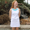 Amy Bow Back Dress in White by Tracy Negoshian - Country Club Prep