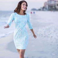 Bimini Mahi Dress in Teal by Mahi Gold - Country Club Prep