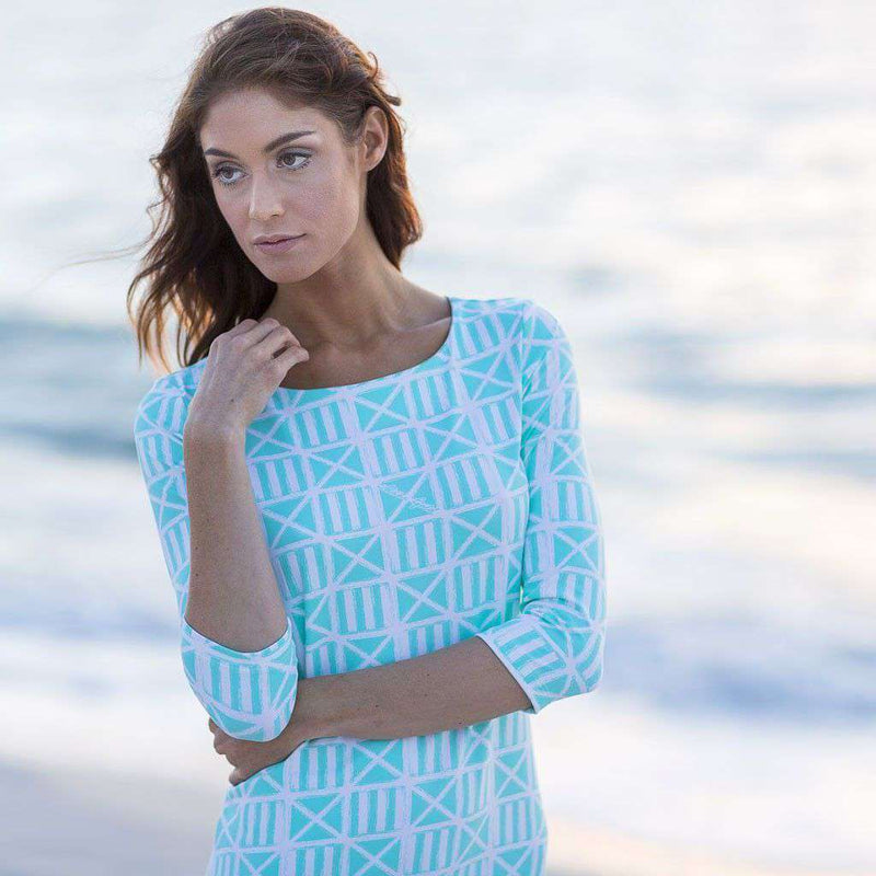 Bimini Mahi Dress in Teal by Mahi Gold - Country Club Prep