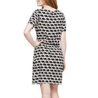 Black Elephant Cowl Neck Dress by Hatley - Country Club Prep