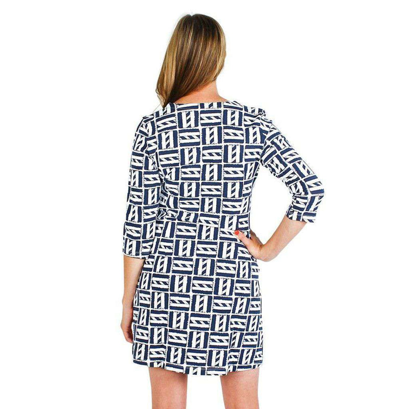 Cape Cod Dress in Palm Navy by Mahi Gold - Country Club Prep