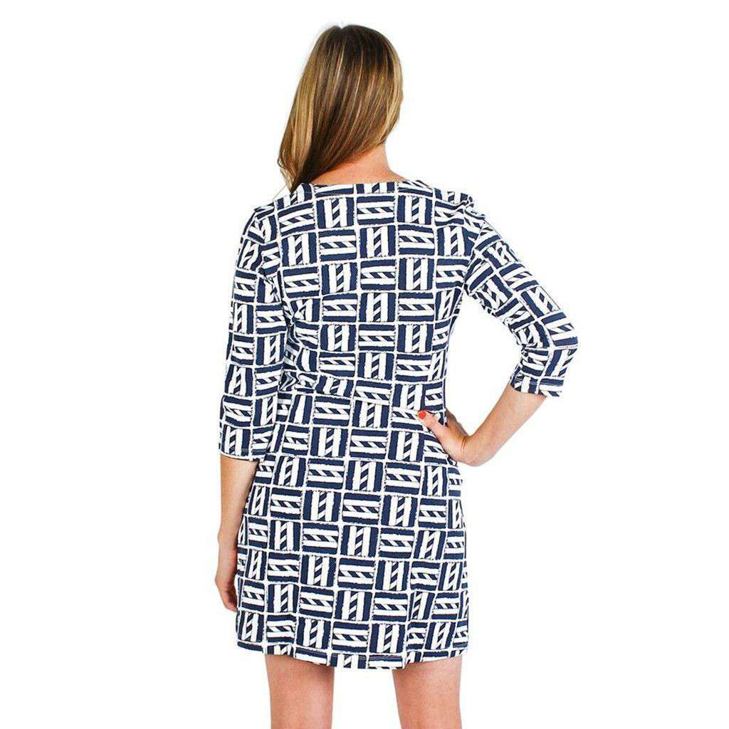 Cape Cod Dress in Palm Navy by Mahi Gold XS