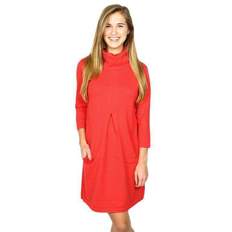 Cashmere Kim Cowl Dress in Ruby by Tyler Boe - Country Club Prep