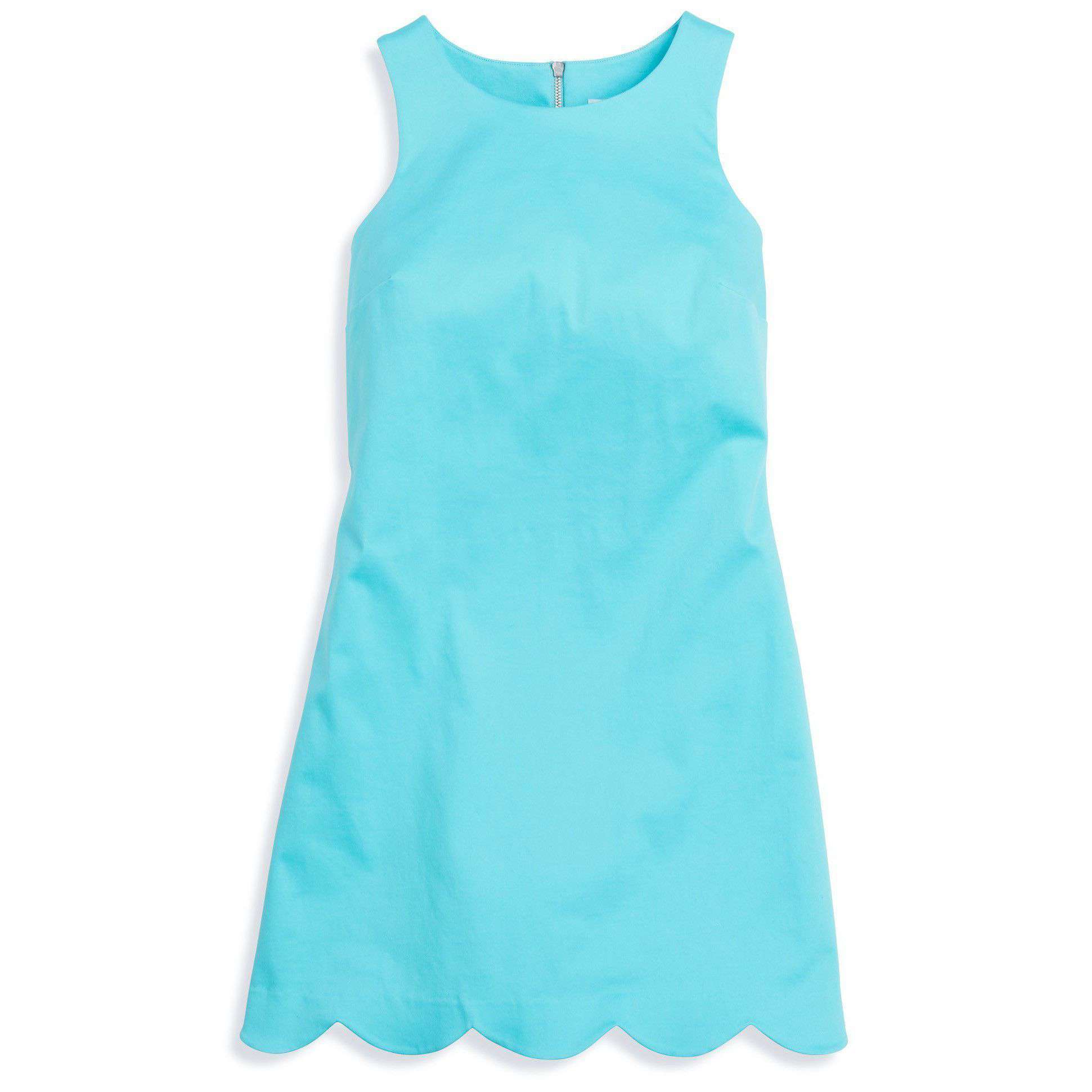 Charleston Scallop Dress in Crystal Blue by Southern Tide - Country Club Prep