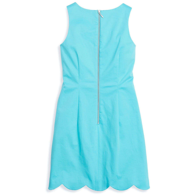 Charleston Scallop Dress in Crystal Blue by Southern Tide - Country Club Prep