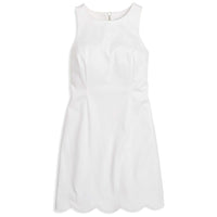 Charleston Scallop Dress in White by Southern Tide - Country Club Prep