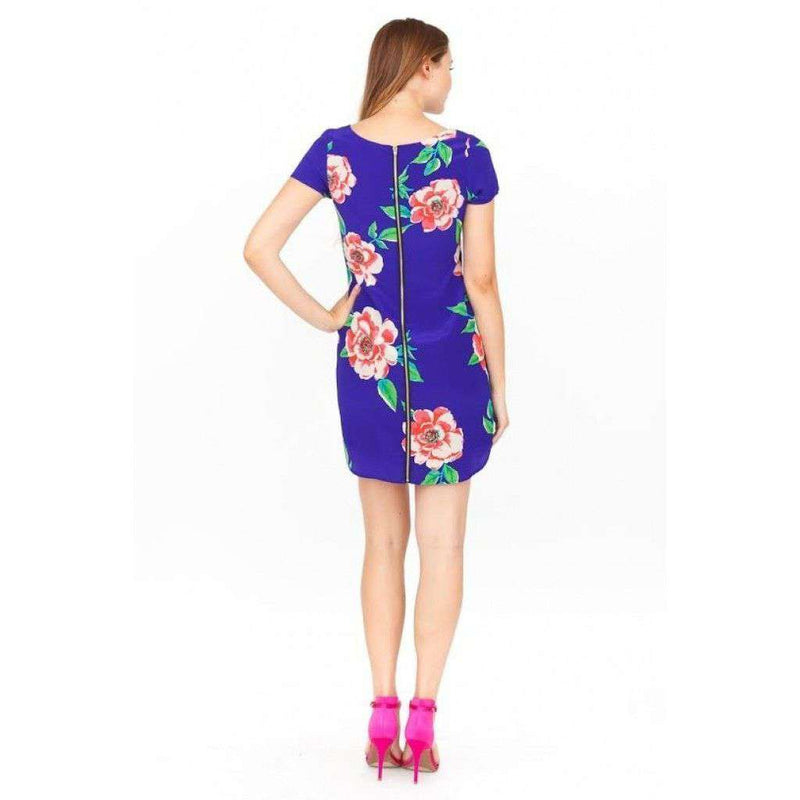 Elana Dress in Dodger Blue Rosebud by Yumi Kim - Country Club Prep