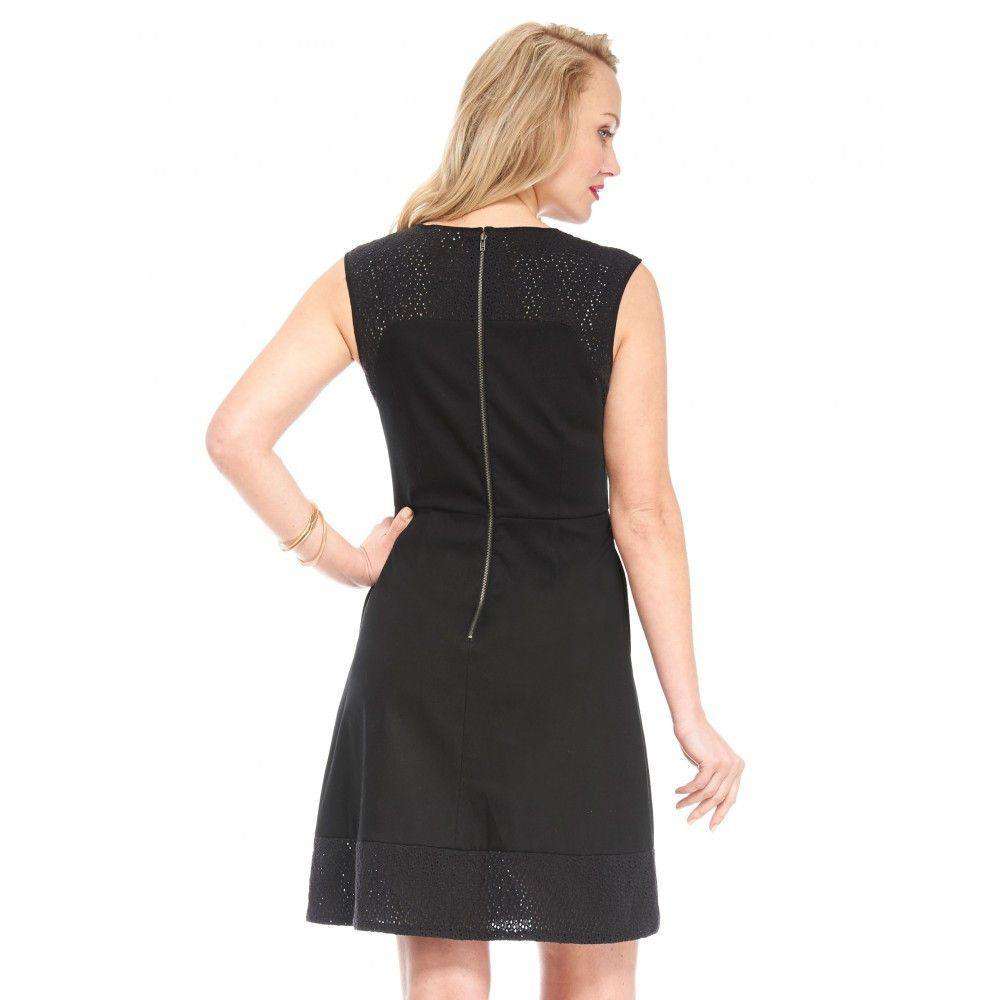 Eyelet Cocktail Dress in Black by Hatley - Country Club Prep