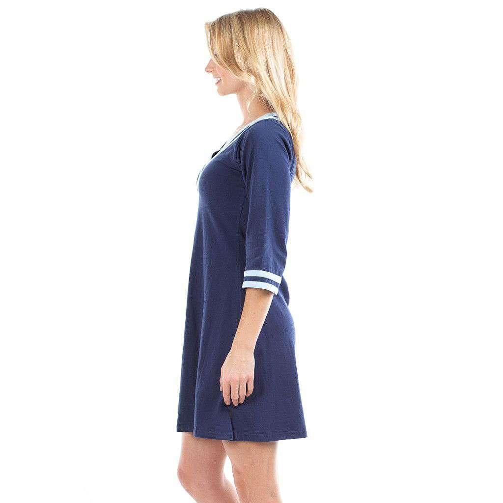 Gabi Dress in Navy/Sky by Duffield Lane - Country Club Prep