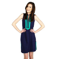 Grace Dress in Navy/Green by Duffield Lane - Country Club Prep