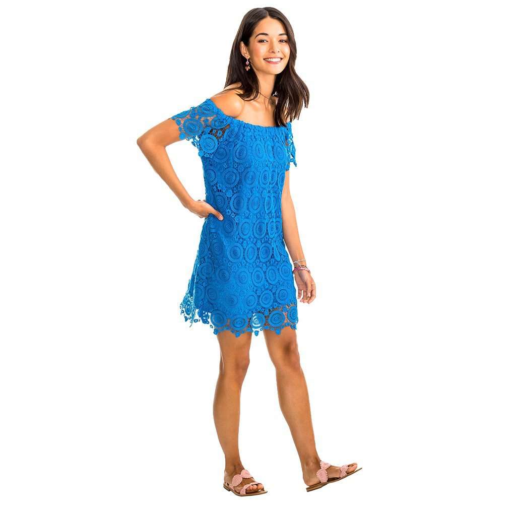 Southern Tide Isabel Grace Dress | Blue Stream & Marshmallow Country Club Prep Southern Tide Isabel Grace Dress | Blue Stream & Marshmallow Country Club Prep