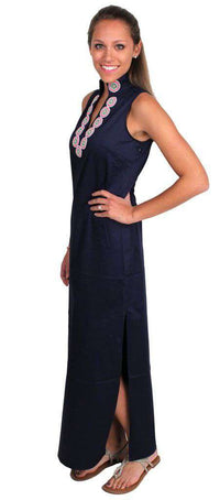 It's All in the Details Maxi Dress in Navy by Sail to Sable - Country Club Prep