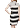 Ivory Strip Dress with Funnel Neck by Hatley - Country Club Prep