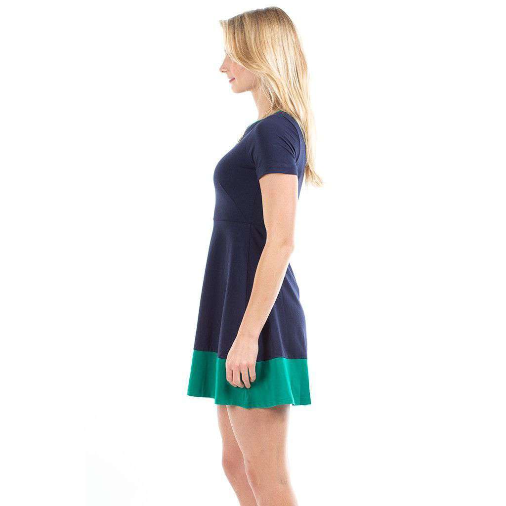 Jenna Dress in Navy and Green by Duffield Lane - Country Club Prep