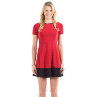 Jenna Dress in Red and Black by Duffield Lane - Country Club Prep