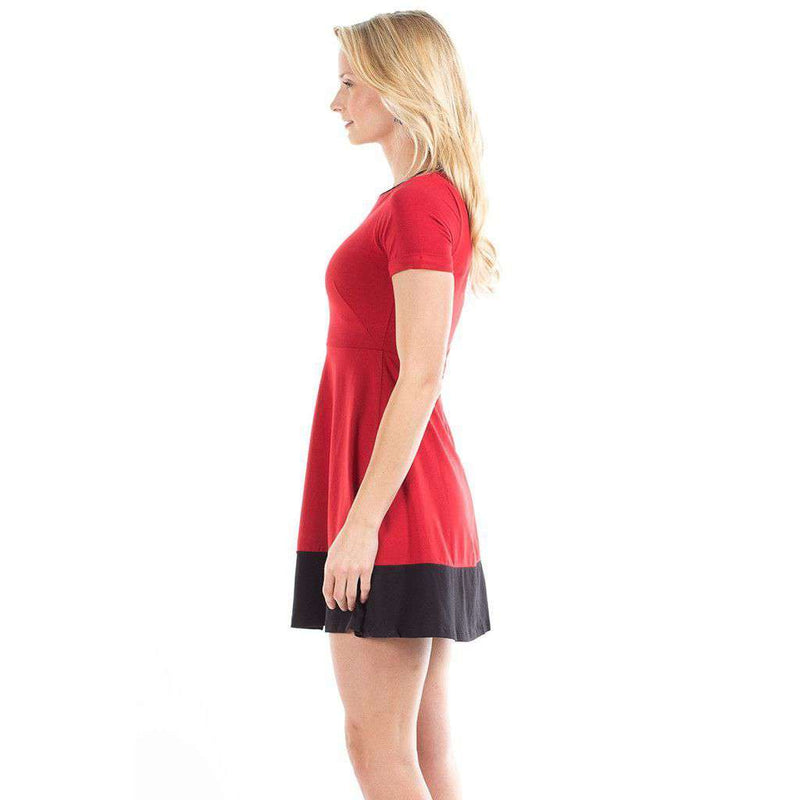 Jenna Dress in Red and Black by Duffield Lane - Country Club Prep