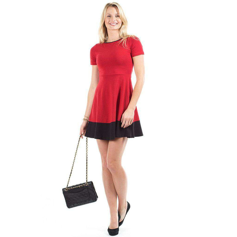 Jenna Dress in Red and Black by Duffield Lane - Country Club Prep